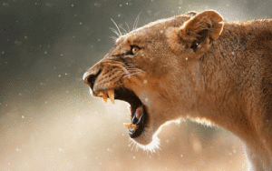 A Lioness Awakened! (courtesy - Johan Swanepoel@pichost)